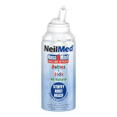 NeilMed Pediamist Sterile Saline Spray, Relief for Sinus, Allergy & Stuffy Noses in Babies & Kids, 2.53 oz