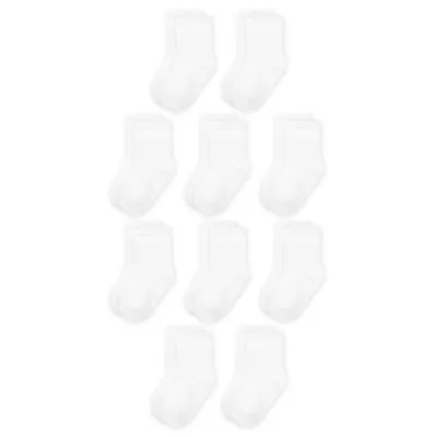 Wonder Nation Baby and Toddler Crew Socks, 10 Pack, Size 0M- 5T