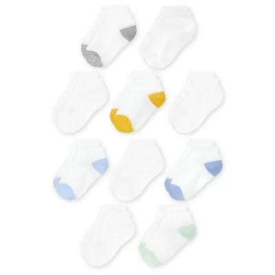 Wonder Nation Baby Low Cut Socks, 10 Pack, 0M- 5T