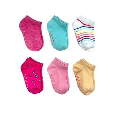 Wonder Nation Baby and Toddler Ankle Socks, 6-Pack, Sizes 0M-18M