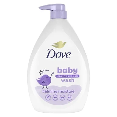 Baby Dove Sensitive Skin Care Baby Wash For A Calming Baby Bath Wash Calming Moisture Hypoallergenic And Tear Free, Washes Away Bacteria ,34 fl oz