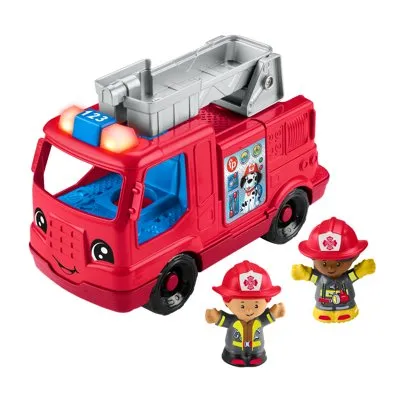 Fisher-Price Little People Fire Truck Musical Toddler Toy with Lights Sounds & 2 Figures