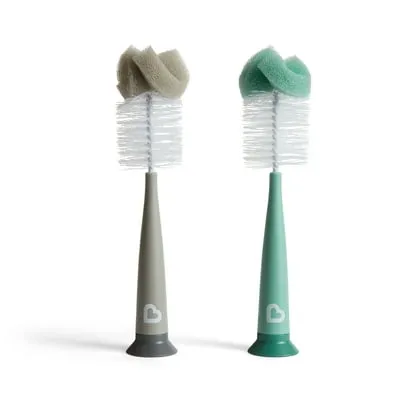 Munchkin Sponge Bottle Brush Gray/Sage 2 Pack Unisex