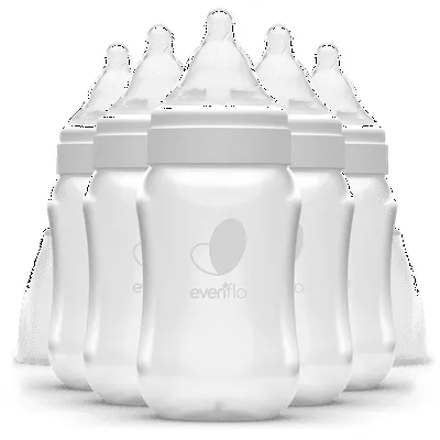 Evenflo Balance + Wide Neck BPA-Free Plastic Baby Bottles - 9oz, Clear, 6ct