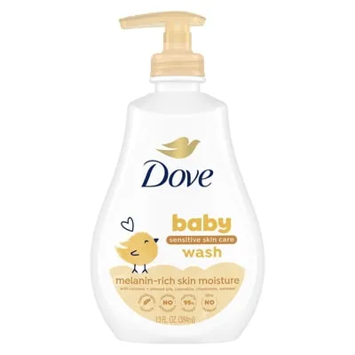 Baby Dove Sensitive Baby Wash For Baby Bath Time Melanin-rich Skin Nourishment Tear-Free And Hypoallergenic ,13 fl oz