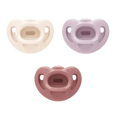 NUK First Choice Comfy 100% Silicone Pacifier, 0-6 months, 3-Pack