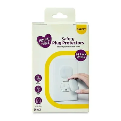 Parent's Choice Plug Protectors, White, 24 Pack