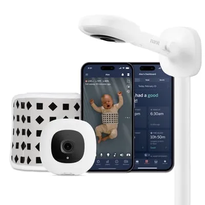 Nanit Pro Smart Baby Monitor HD Wall-Mount Camera Digital White Each