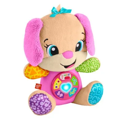 Fisher-Price Laugh & Learn Smart Stages Sis Pink Plush Musical Learning Toy for Baby & Toddler