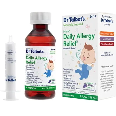 Dr. Talbot's Homeopathic Infant Daily Allergy Relief with Cell Salts, Grape, 4 fl oz