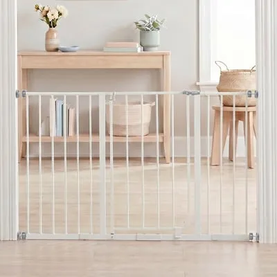 Regalo Easy Open 47-Inch Extra Wide Walk Thru Baby Safety Gate, White, Hardware Mounts Included, Ages 6 to 24 Months