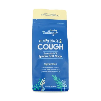 Oilogic Stuffy Nose & Cough Baby Essential Oil Epsom Soak, 2 lbs
