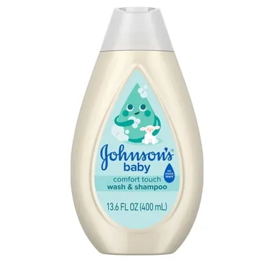 Johnson's Baby Comfort Touch Newborn Wash & Shampoo, 13.6 fl. oz