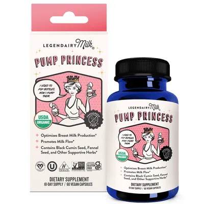 Legendairy Milk Pump Princess Lactation Supplement for Adults - Supports Milk Production, 60 Caps